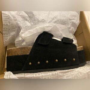 Brand new in box never opened or worn Steve Madden Kali Black Suede shoes